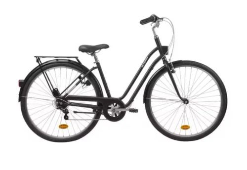 BICICLETA DE CIDADE ELOPS 500 - QUADRO BAIXO PRETO