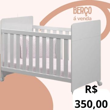 Berço de Bebê Branco - Novo