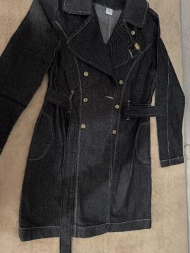 Sobretudo jeans feminina novo 