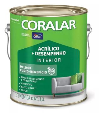 Tinta Branca Coral Acrílica Interior 3,6L - Qualidade Comprovada