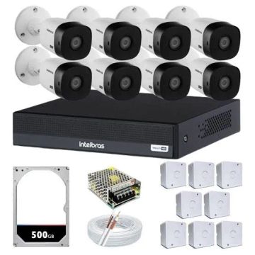 Kit de câmeras com DVR de 8 canais
