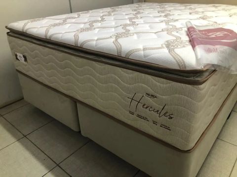 Cama Box Queen Hercules - resistente a peso 
