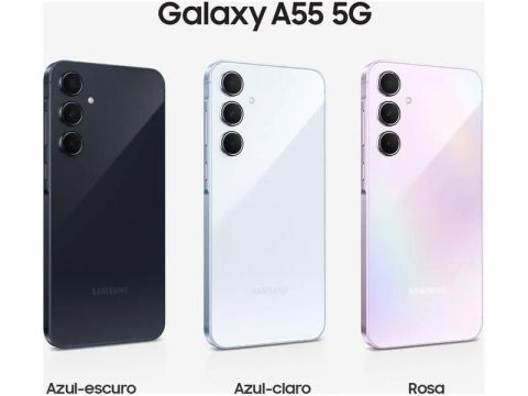 Smartphone Samsung galaxy A55 128GB Azul Escuro 5G 8GB RAM 6,6" Câmera. Tripla 