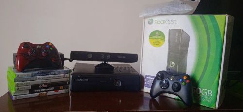 Xbox 360, com kinnect, controles e jogos