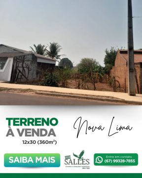 Terreno para venda com 360 metros quadrados em Nova Lima - Campo Grande - MS