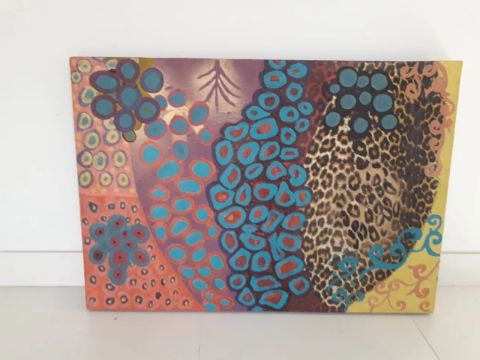 Quadro abstrato com design vibrante