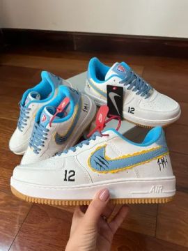 Tênis Air Force 1 Branco azul 