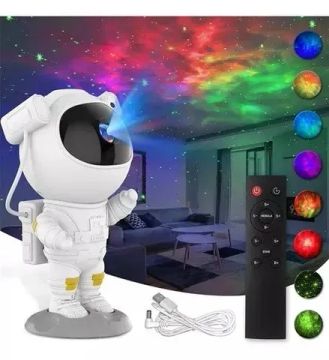 Projetor Luz Noturna Galaxia De Estrelas Nebulosa Astronauta