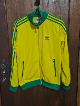 Jaqueta Adidas Vintage Amarela e Verde