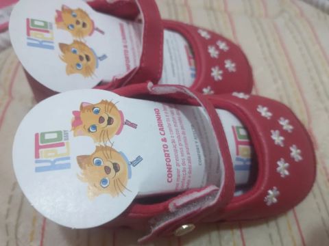 Sapatilha vermelha bebê da Keto baby Tam 17