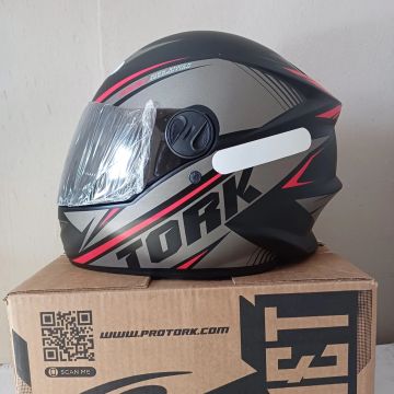 Capacete Pro Tork -  - Preto/Cinza/vermelho - Novo