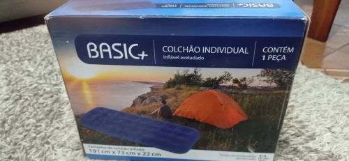 Colchão Individual Inflável Aveludado Basic+