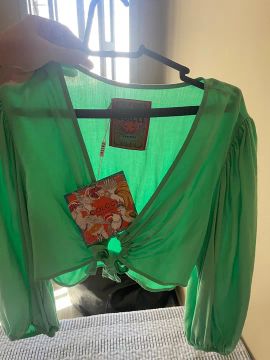 Blusa Cropped Verde Colcci