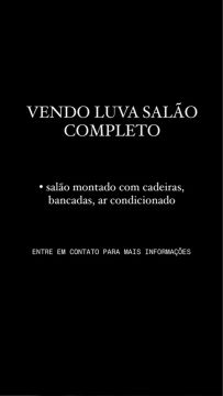 VENDO SALÃO COMPLETO