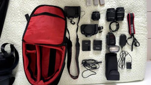 Kit Completo de Fotografia - Câmeras Canon T5i e Canon Xs + Acessórios