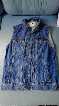 Colete Jeans Masculino Azul