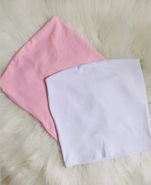 Top cropped branco e rosa - Novo!