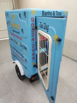 Carretinha para ser acoplada em moto para Pet Shop 