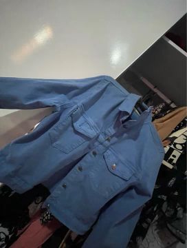 Jaqueta jeans azul lojas Zinzane tamanho P 