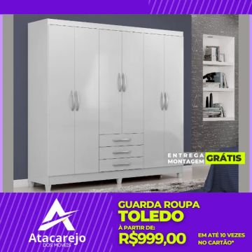 Guarda Roupa Casal Entrega e Monta Grátis 