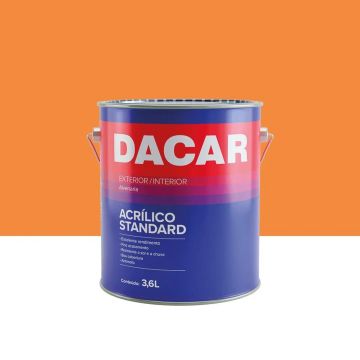 TINTA ACRÍLICA STANDARD FOSCO TANGERINA 3,6L DACAR