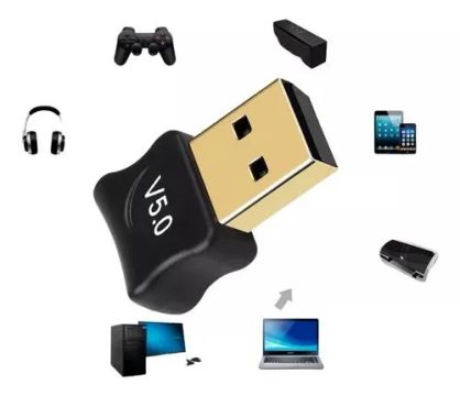Adaptador Bluetooth Conector Pc Dongle Usb Fone Ouvido 5.0