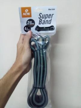 Superband 2 m cinza bandagem para exercícios funcional