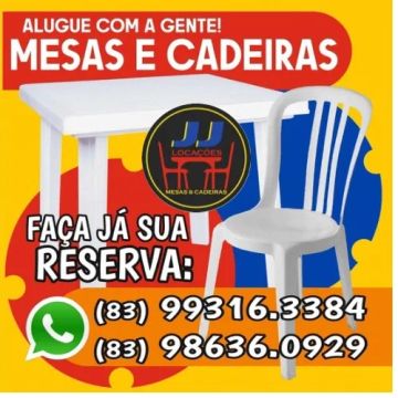 Aluguel de mesas e cadeiras 