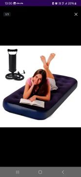Cama inflável de solteiro com bomba manual