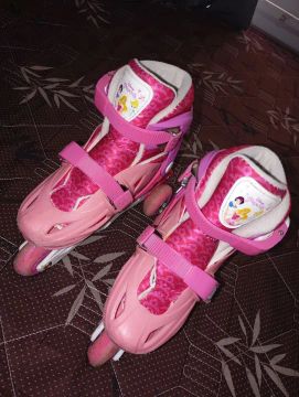 Patins Infantil Disney Princess Rosa