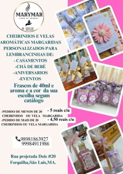 Lembracihas Cheirinhos e Velas Aromáticas Personalizadas