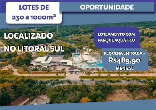 Loteamento em Iguape com Parque Aquatico