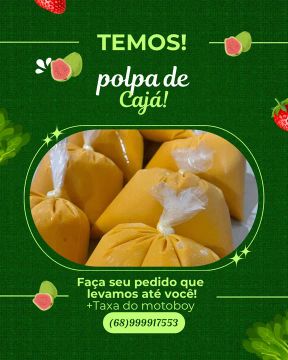 Polpa de Cajá - Fresca e Deliciosa!