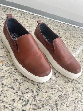 Sapato Slip On de Couro Marrom