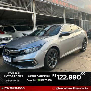 Honda civic ex Mod 2021 Motor 2.0 Flex R$122.990,00