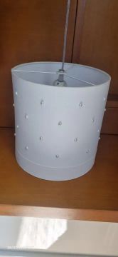 Lustre Pendente com Pérolas Branco - Bivolt