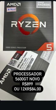 Processador AMD Ryzen 5 5600GT Novo