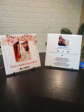 Quadro personalizado com foto cerâmica azulejo