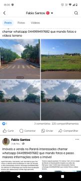 campinas terreno quitado 150 metros 7.50 x 20 na cidade de Pérola no Paraná rua Joaquim an