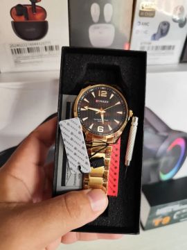 Relógio Curren dourado Masculino ( Original)
