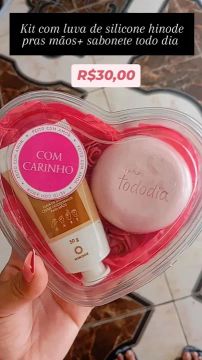 Kit Hinode com luva de silicone e sabonete