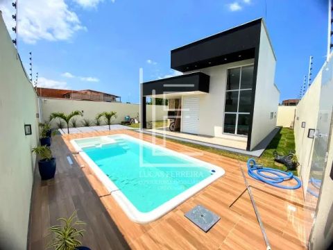 Casa recém construída com 2 quartos e energia solar instalada em Marechal Deodoro - AL