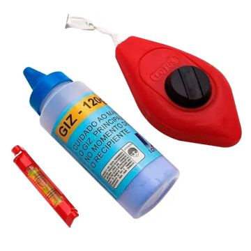 Jogo Linha Cal Giz Linha Azul com Nivel Lotus 8604