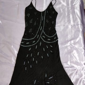 Vestido de festa preto com pedrarias PP/P