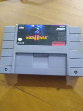 Jogo paralelo de super Nintendo, mortal Kombat 2, funcionando perfeitamente 