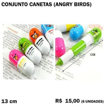 Caneta Pílula Angry Birds (5 Unidades)