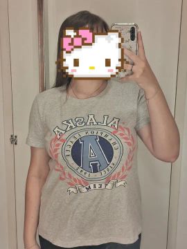 Camiseta Cinza Estampada 