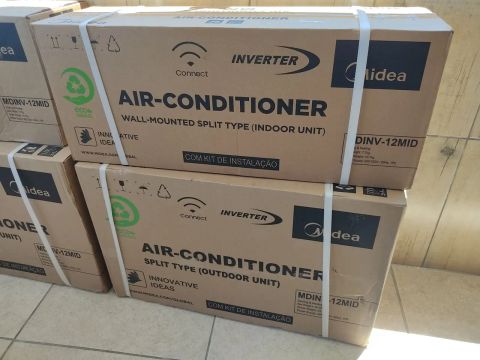 Vendo ar condicionado mídeia 12 mil BTUs inverter novo com wi-fi