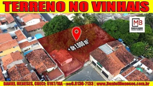 Dois Lotes juntos | Bairro Vinhais | + de 1.000m² | Leia a descrição