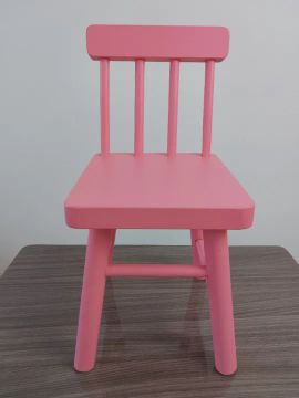 Cadeira infantil madeira cor rosa